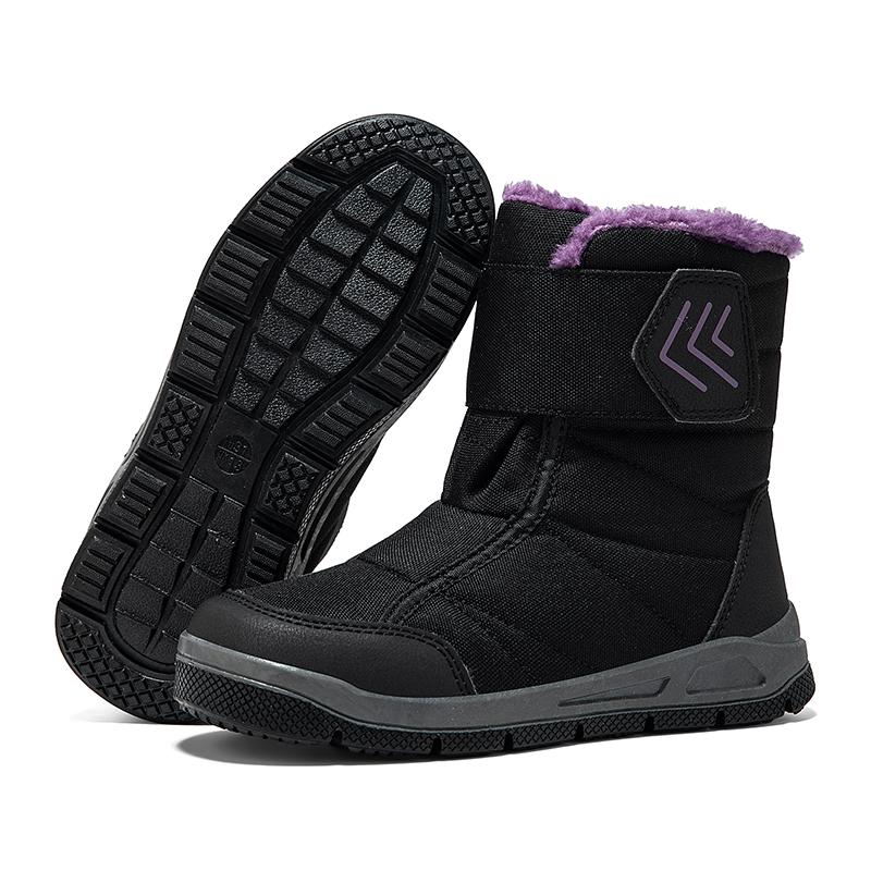 

Quality Kids Sneakers Ankle Boots Sport Children Training Gym Outdoor Warm with Fur Lightweight Boys Girls Hiking Shoes 36 фіолетовий