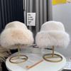 Large Size Fluffy Winter Hat Faux Fur Thermal Puffy Women Beanie Windproof Cold Weather Elegant Style Multi Colors