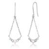 Lala Christie Women's Morganite Earrings with 0.1ct Diamonds and Hooks, PT900 Platinum, Le102-0005-pt