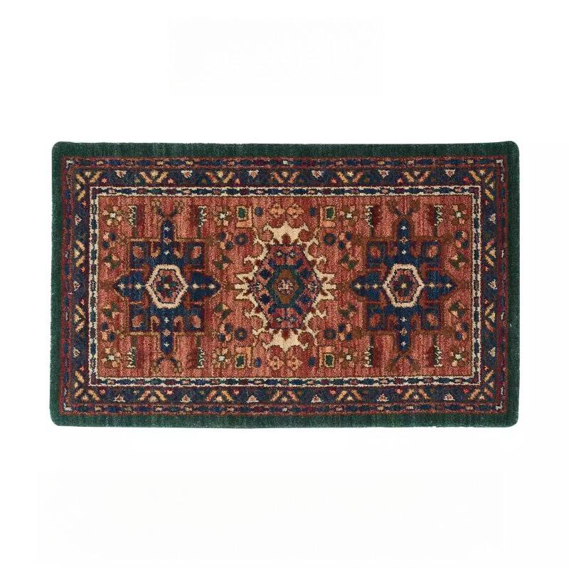 

Ковер в ретро этническом стиле, легкая роскошь, для гостиной, дивана, спальни, прикроватный, для кабинета, прихожей, придверный коврик, нескользящий, домашний декор, ковер 40x60cm