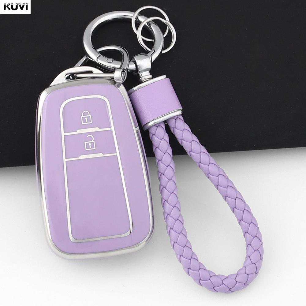2 Buttons Tpu Auto Smart Key Fob Cover Case Keyless Housing Fit For Toyota Corolla Prius Camry Chr C-Hr Rav4 Altis Land Cruiser Prado