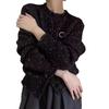 European Style Red Wool Cardigan - Women's Autumn/Winter Zodiac Knit Sweater Coat