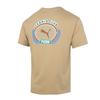 Puma Letter Logo Print Loose Round Neck Short Sleeve T-Shirt Unisex Tops Brown 625805-83