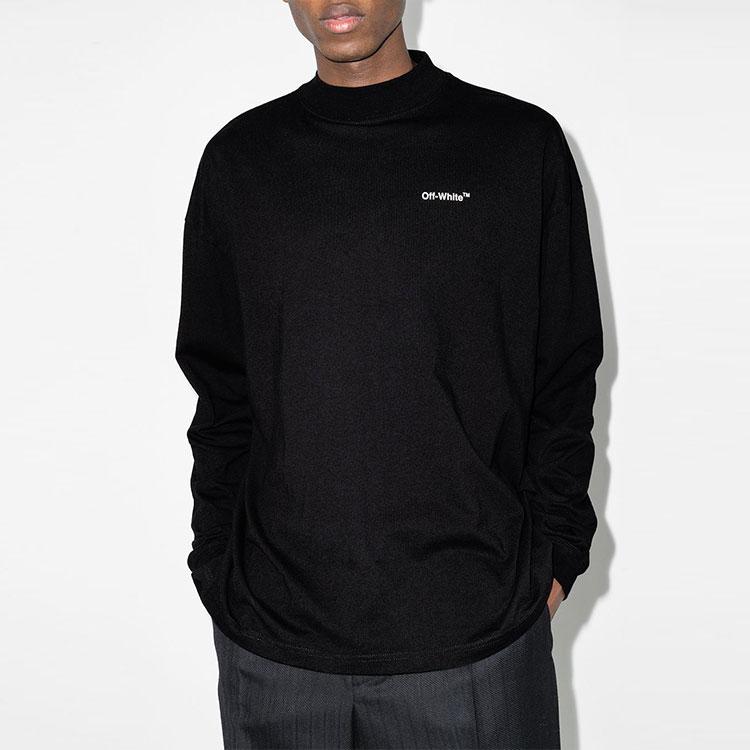 OFF-WHITE Caravag Arrow Over Mockneck Black/White Men Streetwear OMAB032C99JER0011001