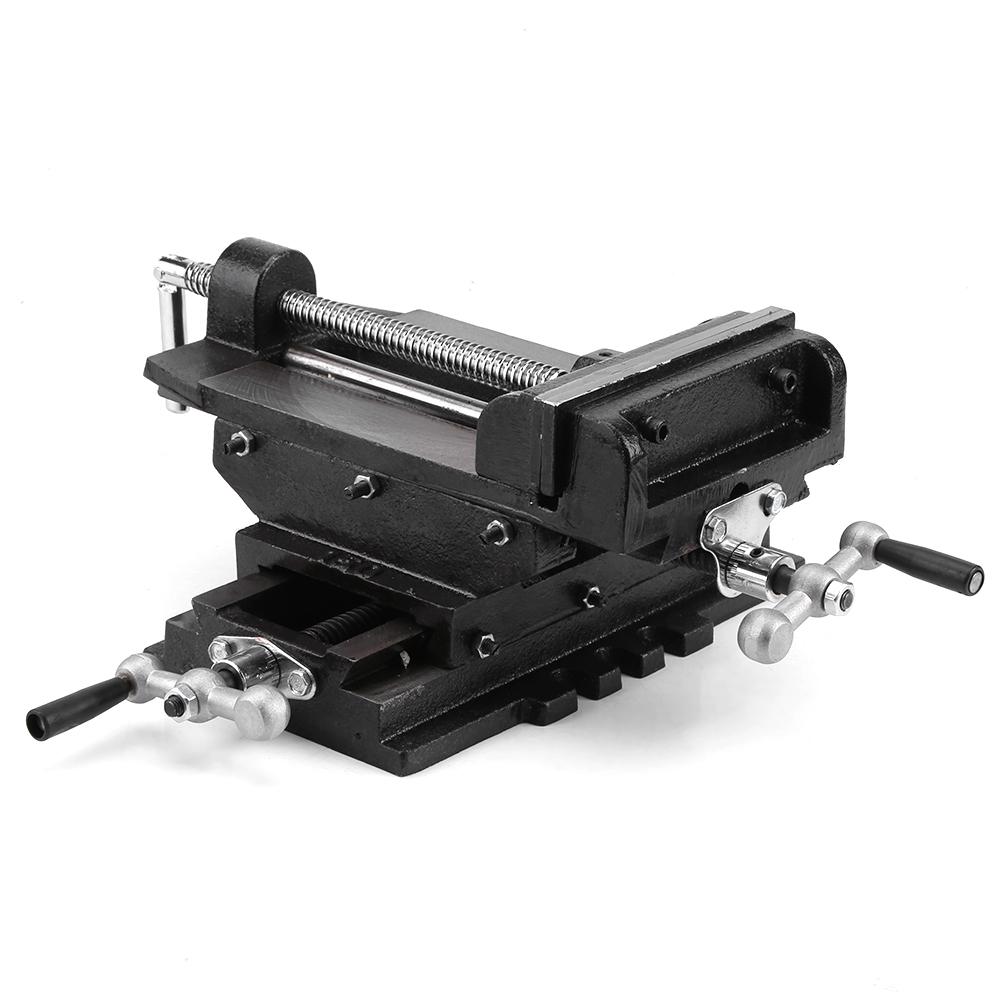 6inches Cross Slide Drill Press Vise Metal Milling Vice Holder Clamping Bench Mount