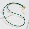 Natural Crystal Necklace, Cut Surface, Spinel, Bead Necklace, Bohemian Collarbone Chain, Jewelry