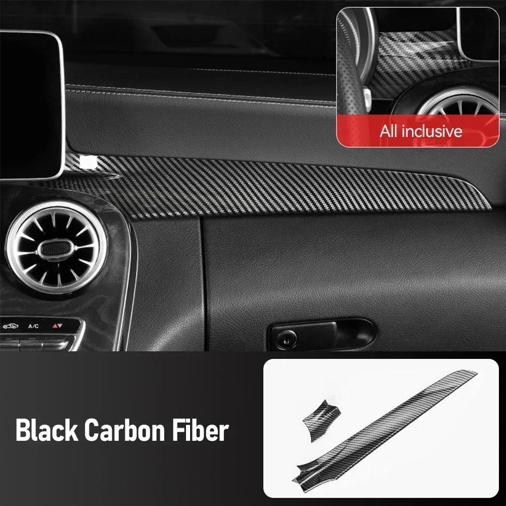

For Mercedes Benz 15-21 C W205 16-21 GLC X25 Carbon Fiber ABS Center Console Dashboard Trim Cover Accessories Left Hand Drive