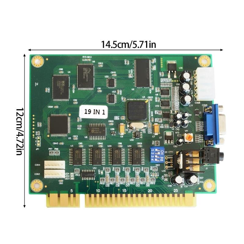 Plateau de jeu 19 en 1 avec connexion JAMMA Prend en charge les écrans CRT/VGA et les contrôles Trackball/Joysticks