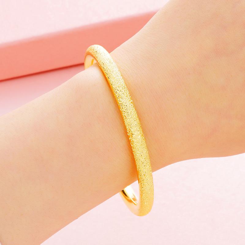 Ancient Matte Gold-Plated Heritage Bangle Bracelet