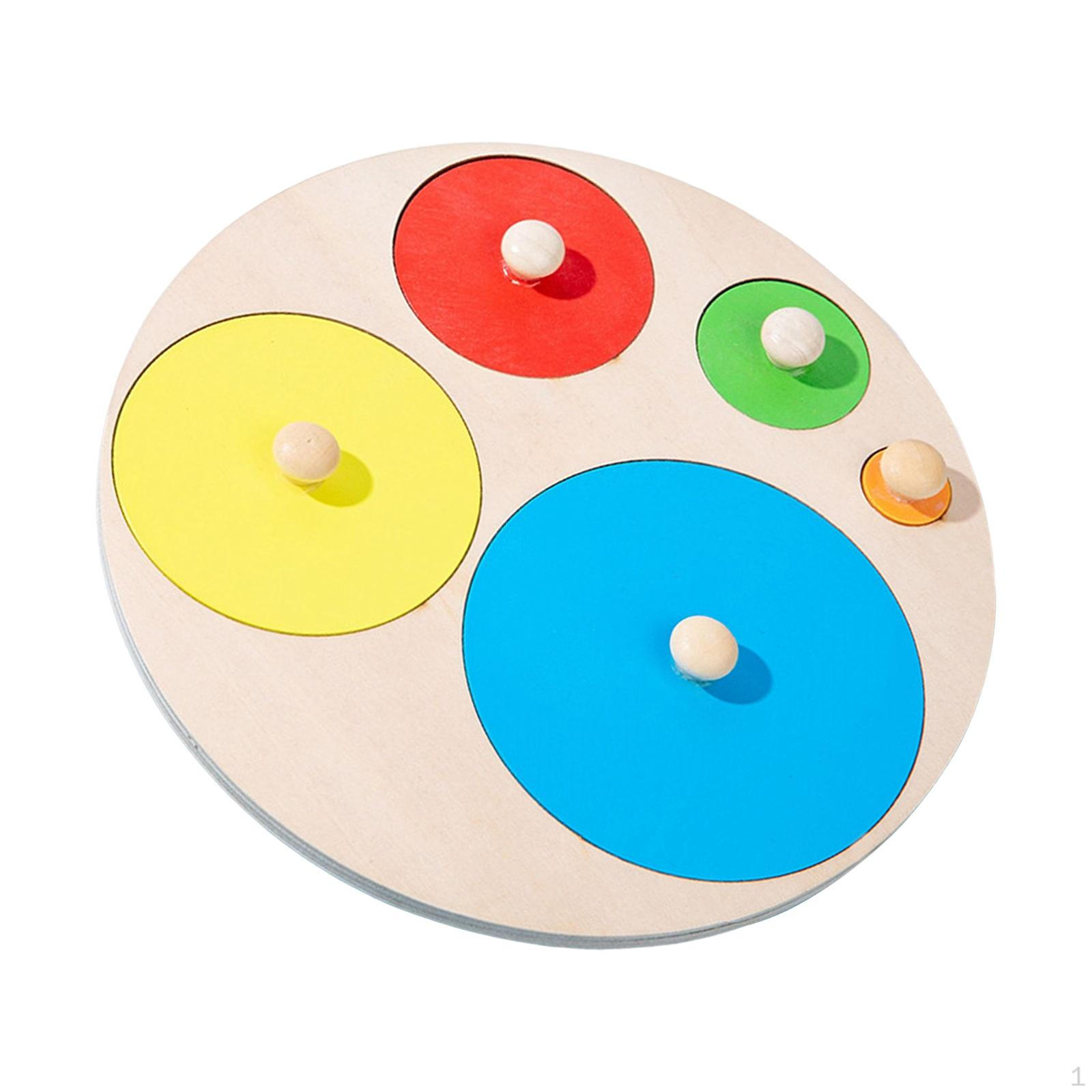 Grasping Toys Developmental Early Educational Preschool Learning Five Holes Round