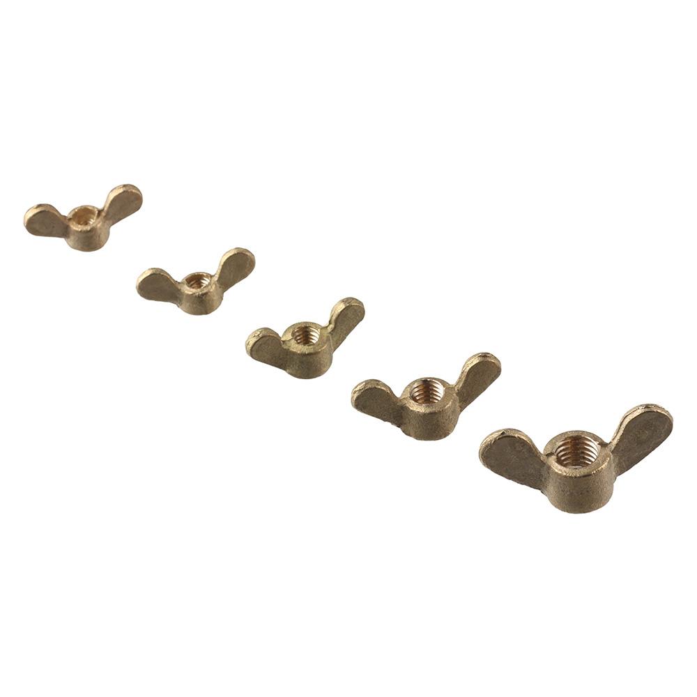 

4Pcs M4 M5 M6 M8 M10 Brass Wing Nuts Fasteners Easy to Install Hand Tighten Nuts M6