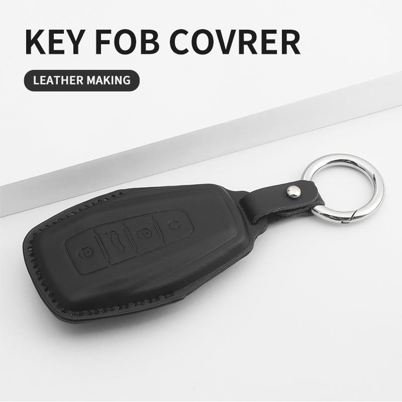 Interior Mouldings Leather Car Key Case Cover Protector Shell Fob Accessories  For Geely Coolray X6 X7 EX7 Geometry C Emgrand Gl