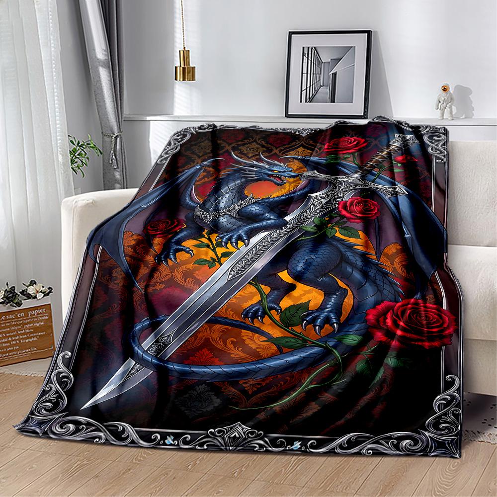 Gothic Style Blanket Ultra-Soft Perfect for Office Bedding Couch All-Season Use Playful Design Gifts For Family Or Friends