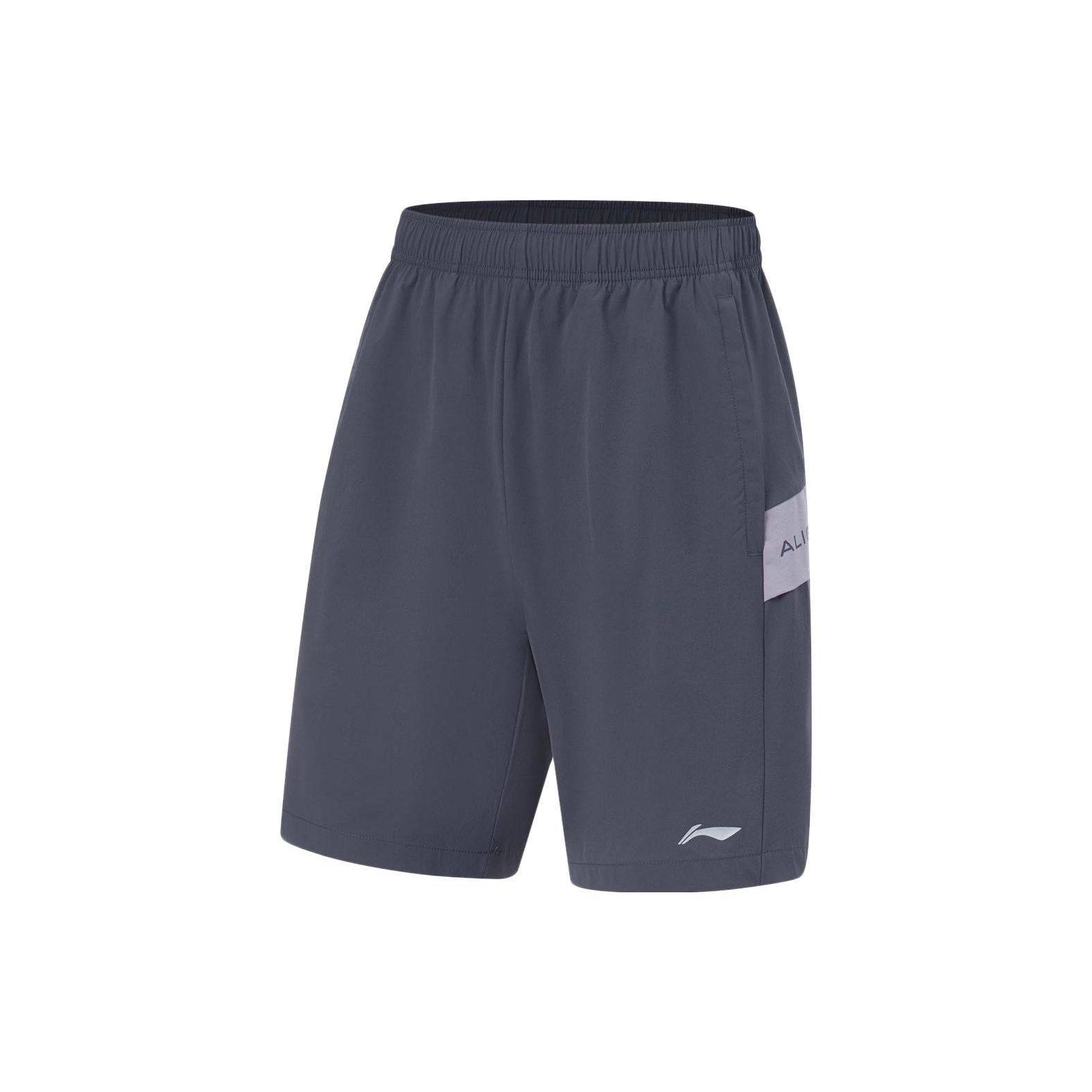 

Шорты мужские Li Ning Fitness Series однотонные прямого кроя, цвет холодный песок/черный AKST249-6 M