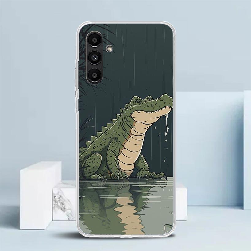 Crocodile Animal Phone Case For Samsung Galaxy A17 A37 A57 A16 A15 A14 A13 A56 A55 A54 A53 A36 A35 A34 A33 A26 A25 A24 A23 Galax