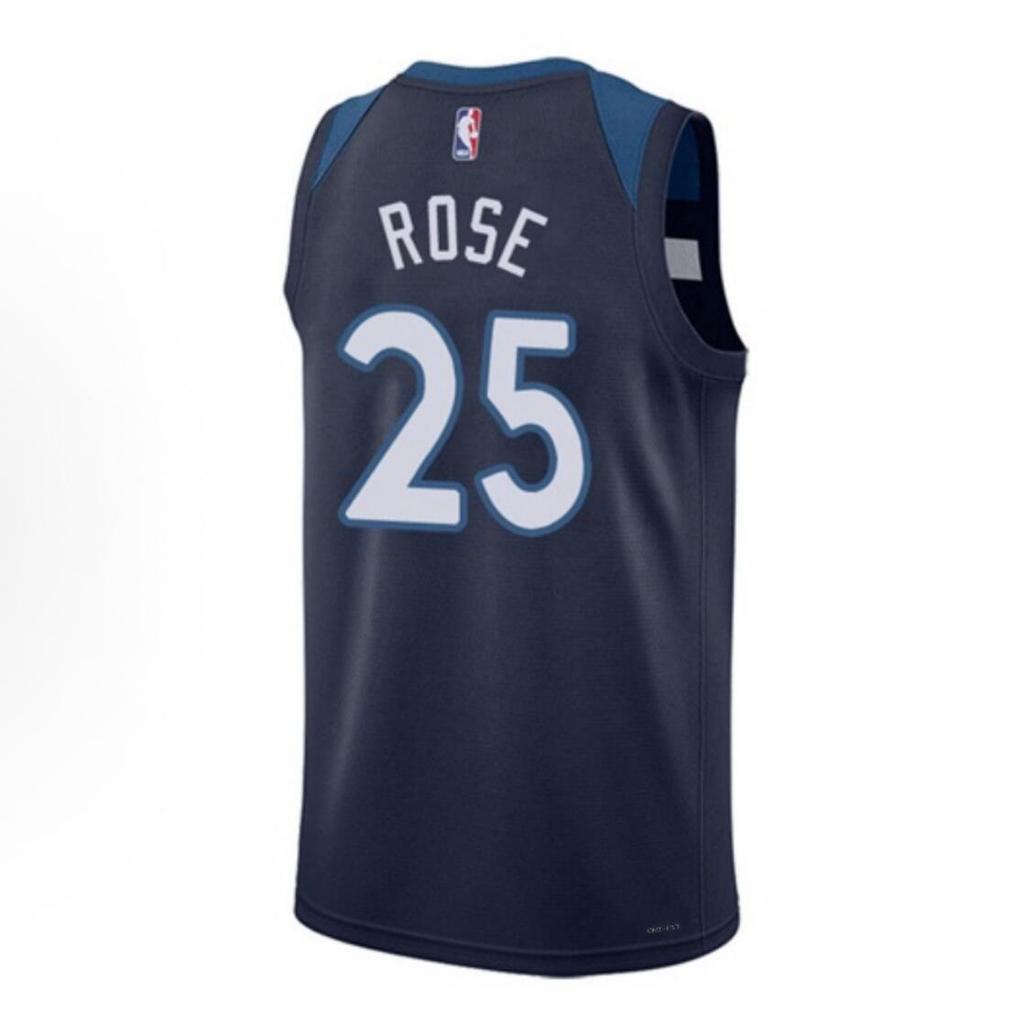 Nike Minnesota Basketball Jerseys Unisex Dark Navy Blue V Neck Moderat