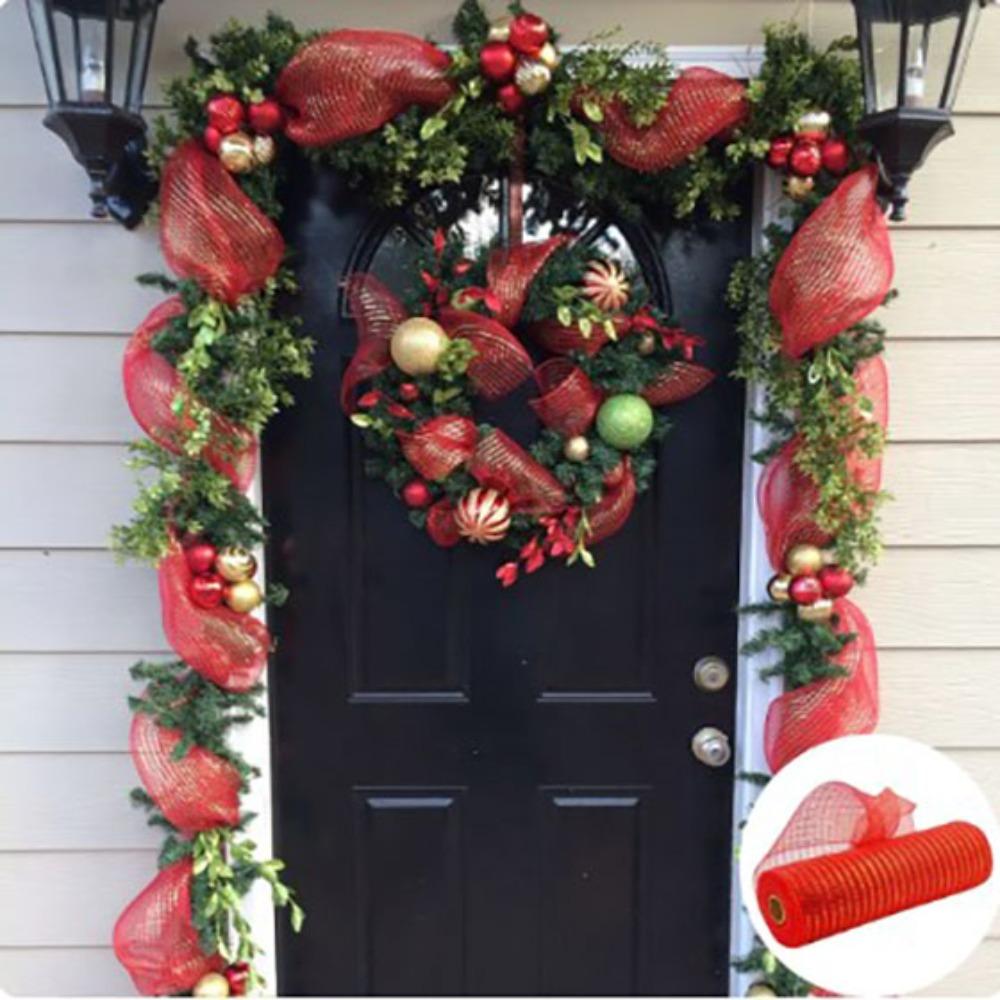 DIY Fabric Pendant Plastics Xmas Gifts Beautiful Christmas Tree Mesh Tulle Roll