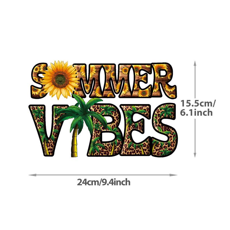 

Наклейки на одежду Summer Vibes Diy футболка Parches Ropa наклейки для одежды толстовки термопресс аппликация утюг на заплатке