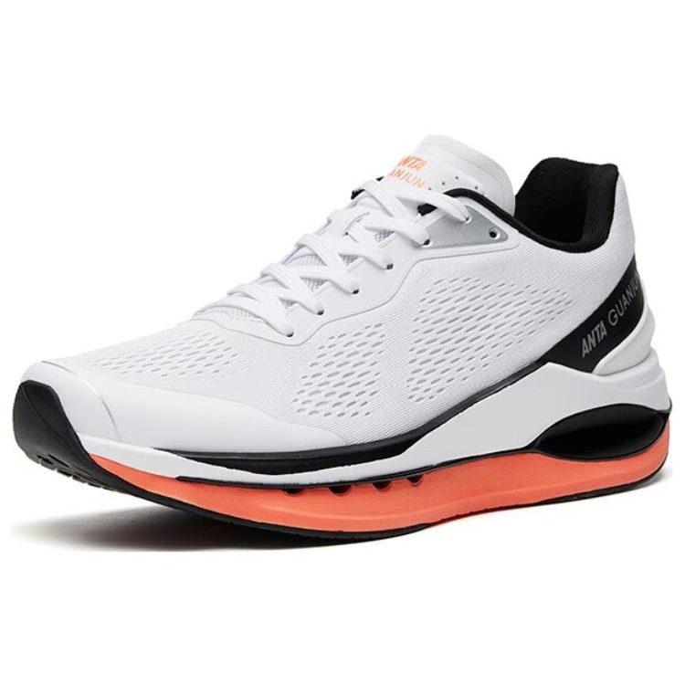 Anta Star Halo Elite Champion Cushioning Slip Resistant Abrasion Resistant Low top Running Shoes Men's White Black 112315561A-2