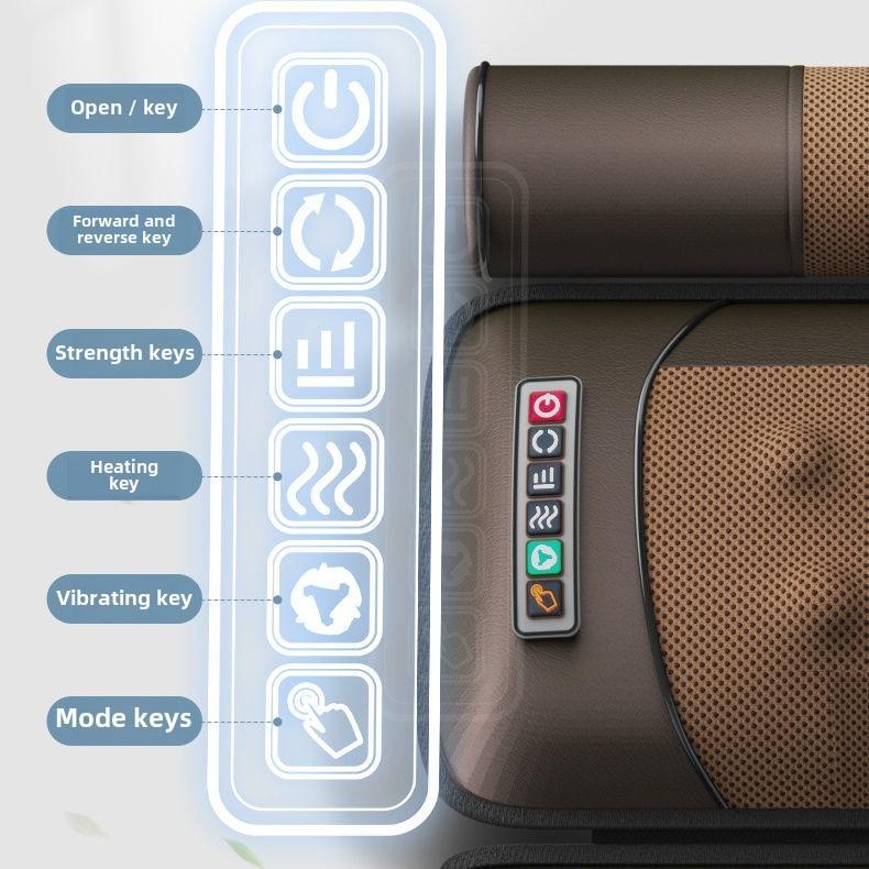 Multifunctioneel Lendenwervel Tractie Massage Matras Kussen Volledig Lichaam Elektrisch Schouder Nek Taille Rug Vibraties Afneembaar Cadeau