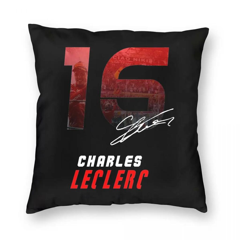 Charles Leclerc Eras Tour Kissenbezug Bedruckter Polyester Kissenbezug Geschenk Wurfkissenbezug Abdeckung Zuhause Quadratisch 18''