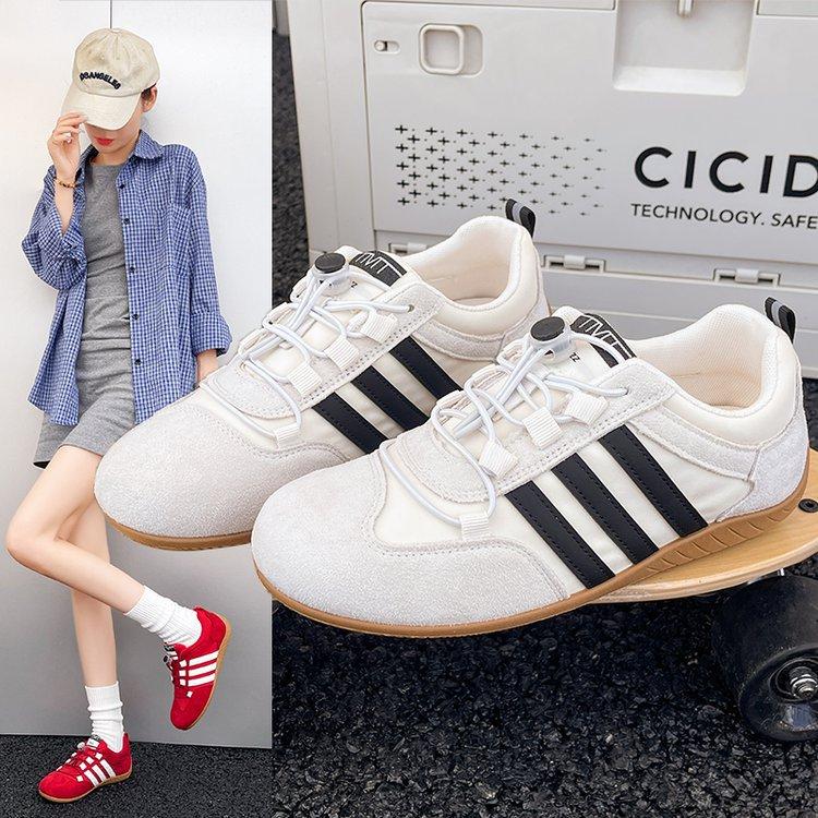 Retro German Training Shoes Women's 2025 New Summer Soft-soled Forrest Gump White Shoes Flat-soled Versatile Casual Sports Shoes