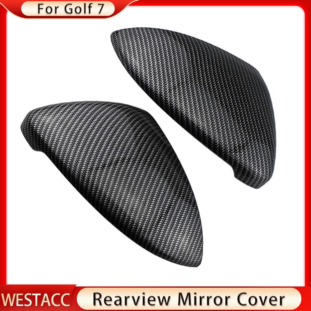2Pcs Chrome Car Rearview Mirror Cover Trim for Volkswagen VW Golf 7 MK7 7.5 GTI 7 2013 2014 2015 2016 2017 2018 