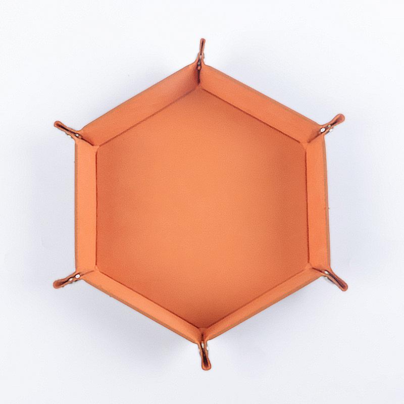 Hexagonal Velvet Foldable Dice and Storage Tray