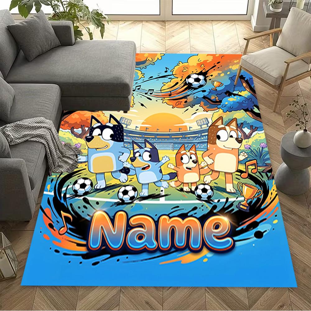 Soccer Fun All Ages Customize Text Area Rug Perfect for Outdoor Study Room Decorate Room Game Room Antislip Carpet Office Home Decor