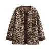 Autumn 2024 Women's Loose Leopard Print Lamb Wool Coat - European & American Fashion