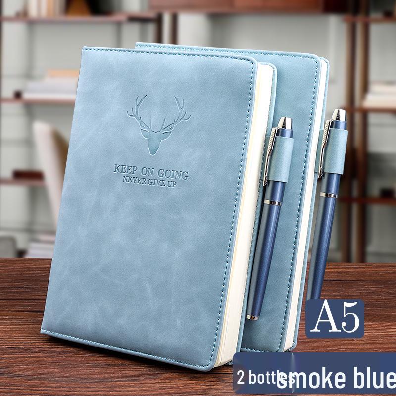 Extra Thick Magnetic Leather Business Notebook with Buckle