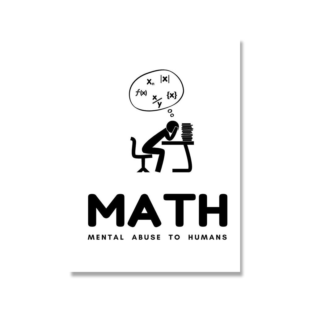 Funny Math Graph Posters and Prints Science Digital Canvas Painting  Kids Wall Art Pictures for Living Room Home Decor No Frame