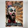 Vintage Metal Sign 'Captain Spauling's' Clown Horror Art Retro Roadside Attraction Decor for Bar Man Cave Home Wall Decoration