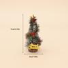 1/12 Dollhouse Mini Christmas Tree Cedar Tree Model Dollhouse Xmas Scene Decor Ornament Doll House Festival Decoration Toys