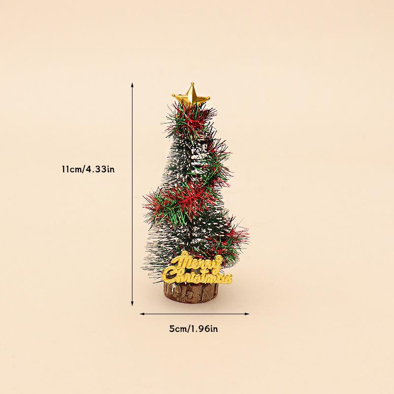 1/12 Dollhouse Mini Christmas Tree Cedar Tree Model Dollhouse Xmas Scene Decor Ornament Doll House Festival Decoration Toys