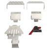 6pcs RC Car Chassis Armor ESC Reset Switch Stainless Steel RC Armor Chassis Guard Plate for Traxxas 1/10 RC Car