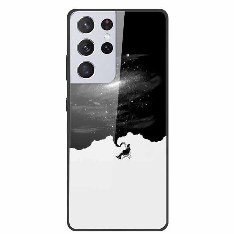 For Samsung Galaxy S25 Ultra Tempered Glass Case Back Cover Hard Phone Cases for SamsungS25 ULTRA 5G SM-S938B Protective Capa