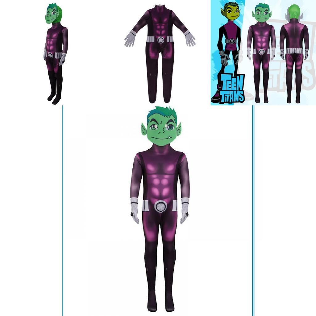 Halloween Teen Titans Anime Characters Cosplay Jumpsuit For Kids And Teens