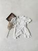 Summer Mesh Lace Romper with Snap Crotch for Girls
