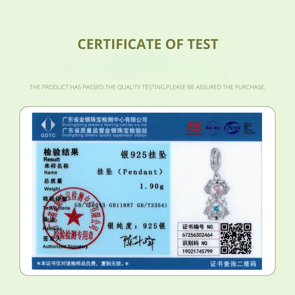 S925 Silver Spring Hourglass Pendant Wind Personality Diy Bracelet Beaded Accessories Charm