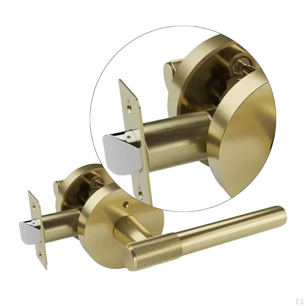 Türgriff für Innentüren mit Schloss, Rändelung, Rund, Schlüssellose Systeme,