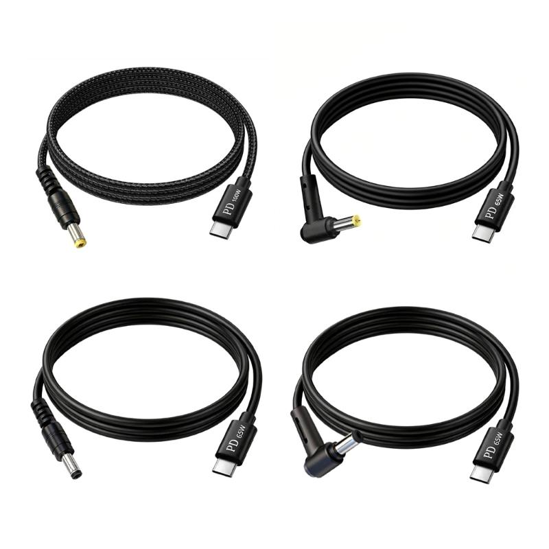 PVC Type C to DC5.5mm Chargers Cord Supporting 65W Fast Charge For Enhances Longevity And Portable Use
