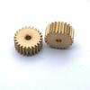3pcs 0.5M Copper Spur Gear Set: 8T/10T/20T/24T, 1.95mm/3.95mm/2.51mm Bore Precision Brass Gears for DIY Models