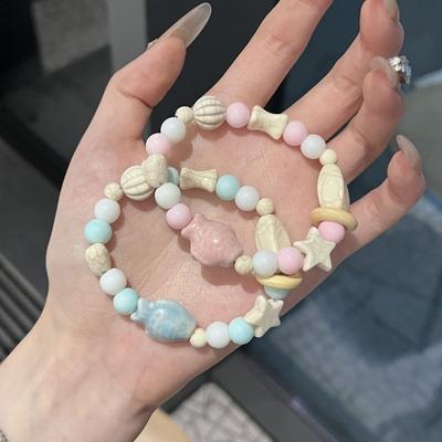 Sevimli Küçük Balık Seramik Bileklik Karikatür Çok Yönlü Çift En İyi Arkadaş Moda Takı