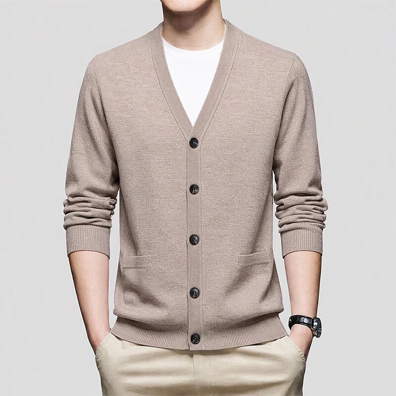 Hodo Men's 100% Pure Wool V-Neck Cardigan