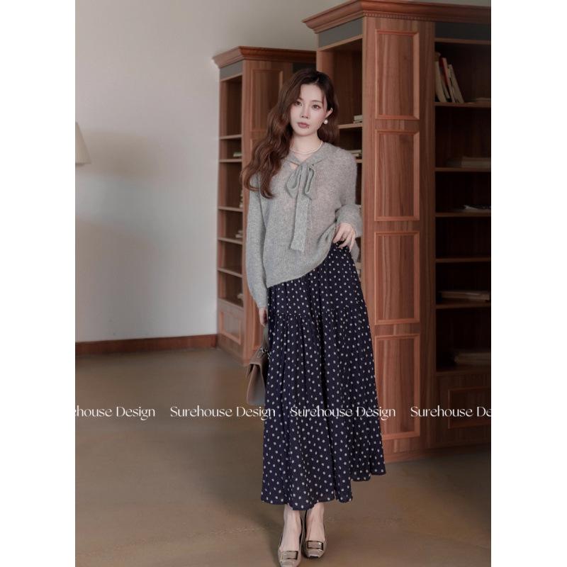 Silver Star Willow Catkins Mohair & Alpaca Ribbon Sweater Top for Women - Autumn/Winter Collection (30 Sticks)