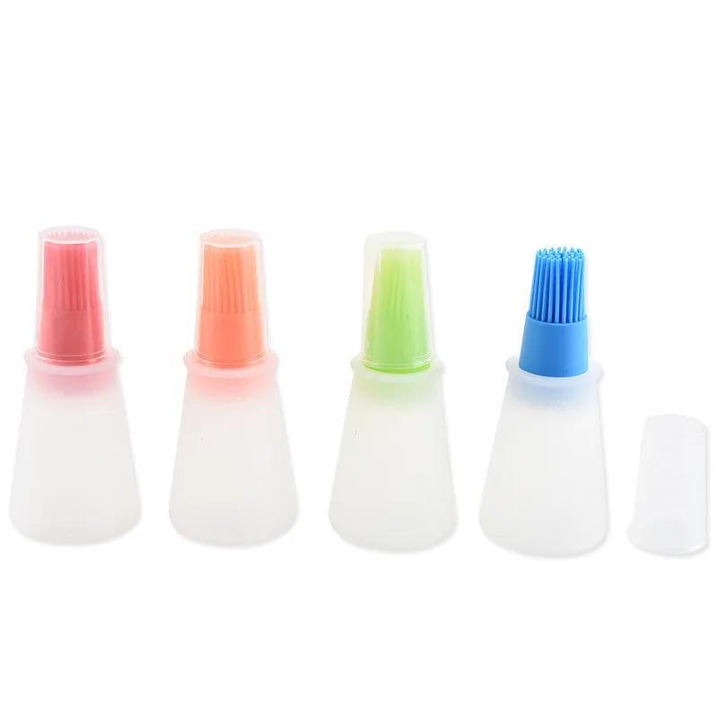 Baking Pancake Barbecue Camping Kitchen Gadgets Portable Oil Bottle Barbecue Brush Silicone Kitchen Cooking Tool