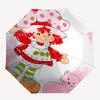 Strawberry Shortcake Inspired Auto Open Close Umbrella Portable 3 Fold Design with Iron Frame Perfect Gift for Fans,Travelers,and Dail