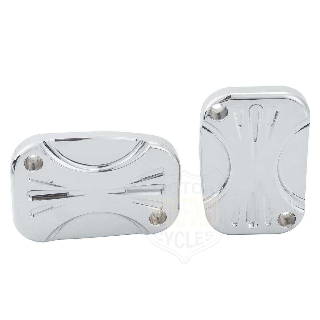 Motorcycle CNC Brake Master Cylinder Cover Front Rear For Harley Touring Road King Street Electra Glide Ultra V-Rod Night Rod