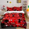 Music Games S-Sprunki Print Bedding Set 1 Duvet Cover+2 Pillowcase Multi Size Bedroom Bedding Decoration Machine Washable